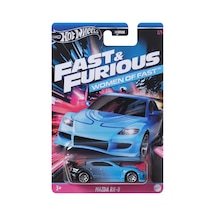 Mazda Rx-8 Araba - Fast And Frious Kadınlar - Model Döküm Ölçeği 1:64 - Uzunluk 7 Cm, Hrw37, Siyah Gök Mavisi Açık Bej