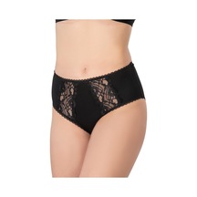 Siyah Mı Emay 1445 Modal Cotton Yüksekbel Dantelli Külot Siyah