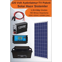 Tv+aydınlatma Venti Solar Paket 220 Volt -1.35kwp