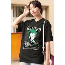 Anime One Piece Zoro Wanted Tişört Anime One Piece Zoro Wanted Tişört