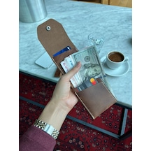 Mft Leather Hakiki Deri Çıtçıtlı Erkek Cüzdan Nova 5801 Taba