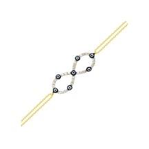 Altın Zincir Sonsuzluk Bileklik 14K Gold 17 Cm Gözlü 1,90 Gr Sarı Altın