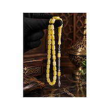 Erkek Hediyelik Beyrut Toz Kehribar Tesbih Kapsül Kesim Ahşap Kutulu Şık Tasarım Sarı - 921481183 Sarı - 921481183 Sarı