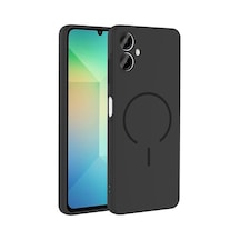 Zore Galaxy A06 Kılıf M-safe Şarj Özellikli Nvth Meta Kapak - Siyah