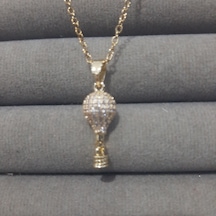 Stainless Steel Çelik Kolye Gold Balon 40 Cm+5 Cm