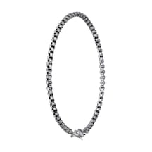 Yuvarlak Kibar Erkek Çelik Zincir Bileklik 4 Mm 21 Cm Eck07B