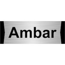 Ambar 7x20cm Gümüş Renk Metal Yönlendirme Levhası