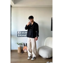 Flaw Chill Cozy Relax Fit Gömlek Siyah-14292 Siyah