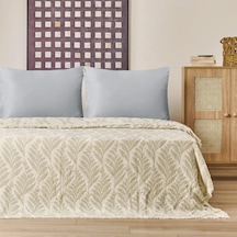 Soft Sardin Çift Kişilik Yatak Örtüsü - Ekru / Haki - 220x240 Cm Çok Renkli