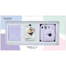 Instax Mini 12 Lila Fotoğraf Makinesi 10'lu Film Ve 28'li Mini Albüm Bundle Box