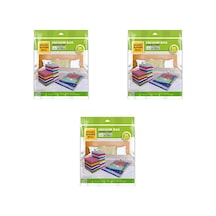 Magic Silver Vakumlu Giyisi Yastık Yorgan Saklama Torbası Poşeti Hurç - Jumbo - 73x130 Cm. -3 Paket Şeffaf