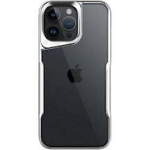 Apple, Uyumlu iPhone 14 Pro Max Kılıf Boyi Silikon Kapak - Gümüş