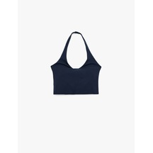 Koton Slim Fit Kaplı İnterlok Halter Yaka Spor Atlet Lacivert 6sak30023nk Lacivert
