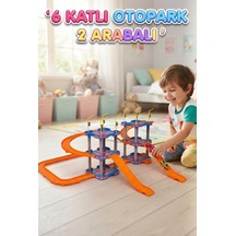 6 Katlı Büyük Otopark - 83 Parça 2 Araba Hediyeli Eğlenceli Eğitici Süper Garaj Seti