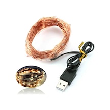 Mufunye Noel Dekorasyonu, 5 Metre 50 Işıklı Isıtıcı Beyaz Işık Halkası