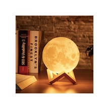 3d Led Ay Gece Lambası Aydınlatma Sarj Edilebilir Lamba 15 Cm Renkli