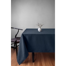 Gauze Fabric Design Keten Dokulu Masa Örtüsü Petrol, 140x240 Çok Renkli