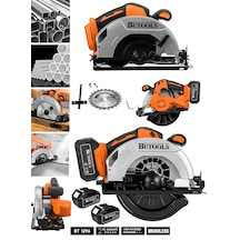Butools ST-30 Turuncu 21V Platinum Akülü Çelik Şanzuman Şarjlı Ahşap Sunta Ağaç Kesme Makinesi Daire Testere