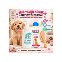 Yavru Köpek İlk Bakım Seti 750 Ml Leke Ve Koku Giderici + 400 Ml Puppy Şampuan + Minik Tüy Fırçası