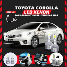 Toyota Corolla 2013-2018 Uzun Far Uyumlu Şimşek Etkili Led Xenon Performance Series Hb3