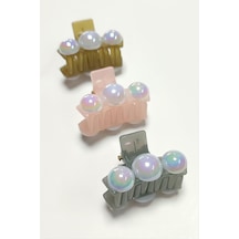 İnci Mandal Toka 3,5 Cm Pembe