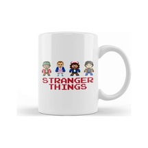 Simplified Stranger Things Pixellated Kids Kupa Bardak Porselen Karışık