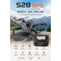 S28 Gps Drone Çift Kamera 5g Wi-fi 360 Engel Algılama Ekranlı Kumanda Katlanabilir Profesyonel Drone