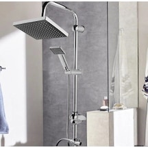 5 Fonksiyonlu Robot Duş Takımı Krom Gri