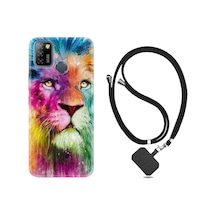 Infinix Smart 5 Kılıf Boyun Askılı Colorfull Leon 2 1388 Siyah Infinix Smart 5 Kılıf Boyun Askılı Colorfull Leon 2 1388 Siyah