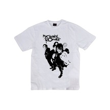 Stoned&Fame My Chemical Romance Baskılı Unisex %100 Pamuk Beyaz T-shirt Beyaz
