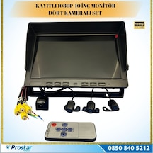 10" Monitör Dört Kameralı Kayıtlı Okul Ve Servis Kamera Seti