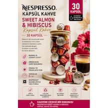 Nespresso Sweet Almond & Hibiscus Kapsül Kahve 30 Adet + Cam Saklama Kutu Hediyeli