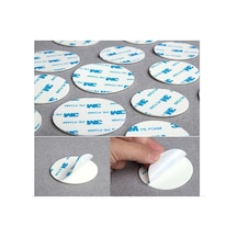 Dünya Magnet 50 Adet - 3m Yapışkanlı Çift Taraflı Bant Beyaz Yuvarlak- 3 Cm Çap 1