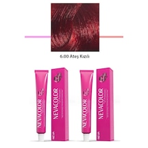 Hubrendy Tedarik 2 Li Set Premium 6.00 Ateş Kızılı - Kalıcı Krem Saç Boyası 2 X 50 G Tüp