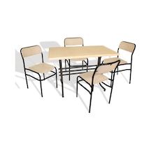 Japon - Takviyeli Sandalye Masa Takımı - 70x120 Werzalit, Wermodin Ve Allzalit Tabla - Akçaağaç - Akçaağaç Çok Renkli
