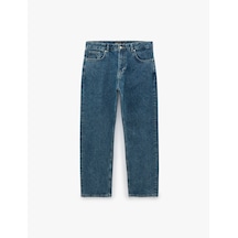 Koton Normal Bel Cepli Pamuklu Vintage Straight Fit Jean Pantolon Orta İndigo 6sam40312nd Koton Normal Bel Cepli Pamuklu Vintage Straight Fit Jean Pantolon Orta İndigo 6sam40312nd