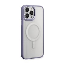Durukar Apple, Uyumlu iPhone 15 Pro Kılıf Room Magneticsafe Silikon - Lila