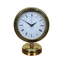 Büro Ev Ofis Hediyesi İçin 25x20cm Golden Metal Tasarım Masa Saati Diğer