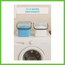 Bezos 2 Li Multibox Deterjanlık Kutusu & Banyo Düzenleyici & Saklama Kutusu 6 Lt Şeffaf Dmc