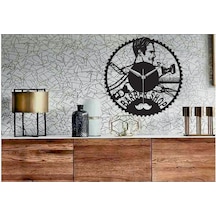 Barber Shop 3 Temalı Dekoratif Ahşap Duvar Saati Ahşap