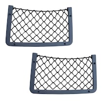 2 Adet Gri Fileli Ceplik. Tekne Ve Karavan File Ceplik. 14x30cm