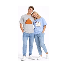 Nevermind Sevgili Kombini Eğlenceli Baskılı Çift Tişört Oversize Unisex Par Çok Renkli