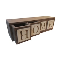 Home Yazılı Dekoratif Çekmeceli Organizer 42cm X 12cm X 10cm