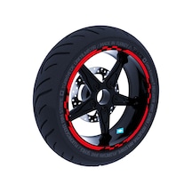 Moto GP Yarış Bayraklı Reflektif Kırmızı Jant Şeridi Sticker Çınar Extreme