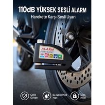 Yüksek Sesli 110db Çelik Disk Kilidi Su Geçirmez Yeni Nesil - Lisinya