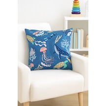 Duck Deniz Kırlent Kılıfı Mavi 40x40 Mavi