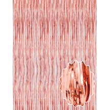 Go İthalat Rose Gold Püsküllü Kapı Perdesi - Parti, Bekarlığa Veda, Doğum Günü 1x2 M 0 - 99