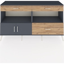 Hyperion Konsol 2 Raflı 3 Çekmeceli 2 Kapaklı 176x44x99 Antrasit-antrasit/çam Antrasıt/antrasıt - Antrasıt