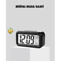 Fotoselli Dijital Masa Saati Aydınlatmalı Alarm Ve Tarih Göstergeli Çr