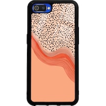 Oppo Realme C2 Nude Benekli Tasarımlı Glossy Telefon Kılıfı Siyah
